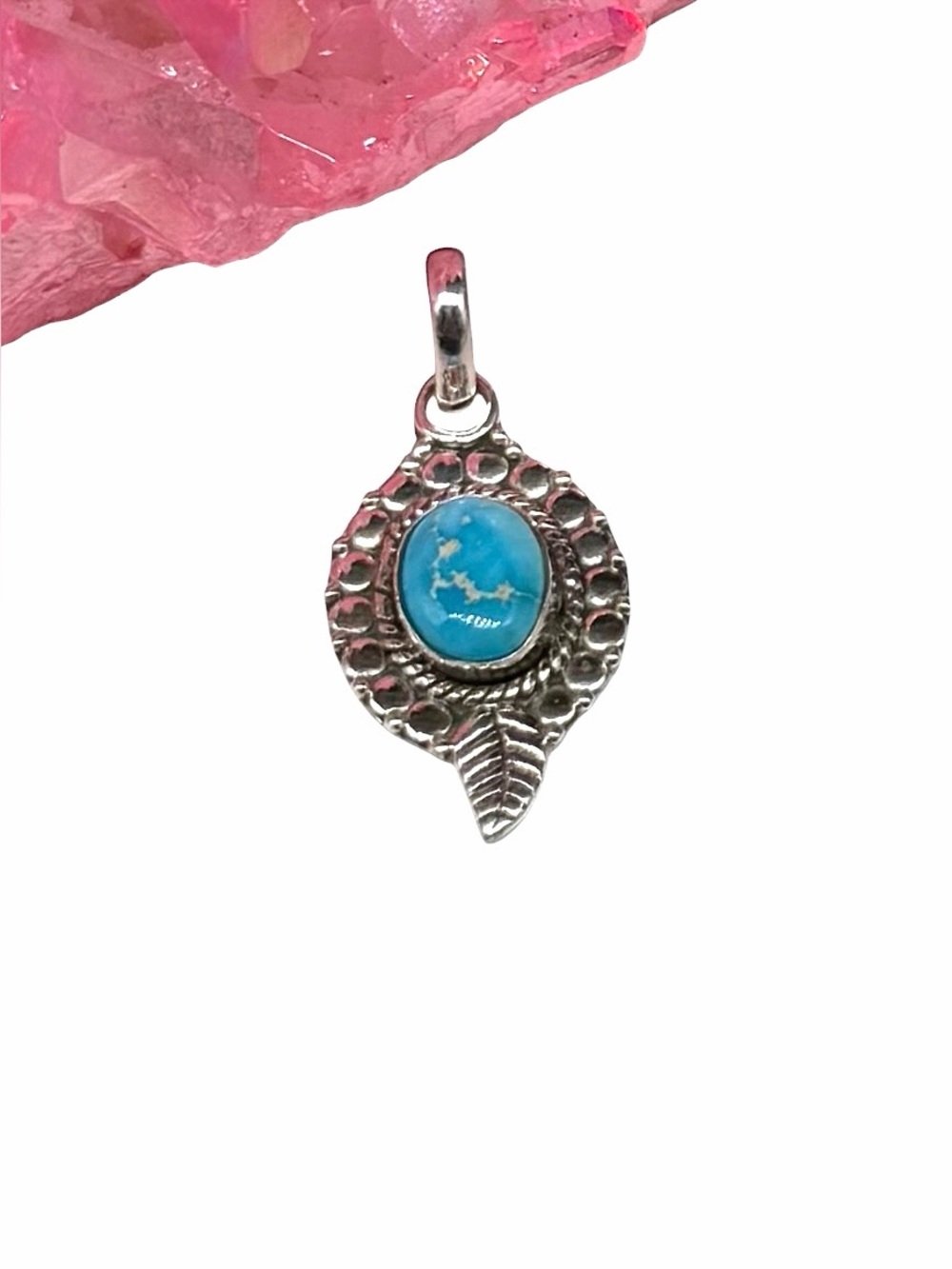 South Hills Turquoise Necklace Pendant Solid 925 Sterling Silver